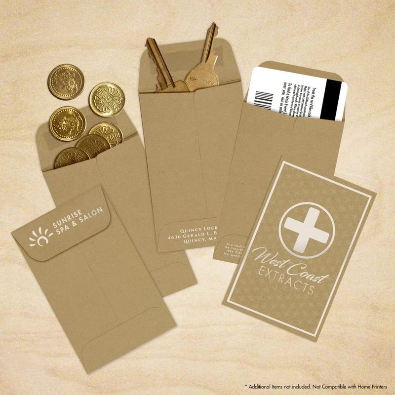 Envelopes.com LUXPaper #1 Coin Envelopes | 2 1/4" x 3 1/2" | Grocery Bag Brown | 70lb. Text | 1,000 Qty - Image 5