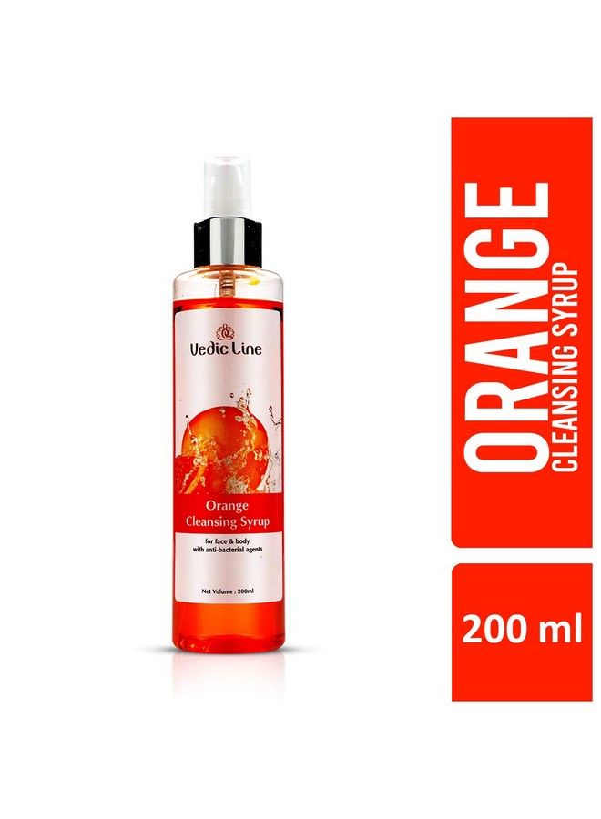 Vedicline Orange Cleansing Syrup For Body & Face Reduce Dirt & Impurities Dead Skin Cells With Orange Extract For Nourished Skin 200Ml - Image 1