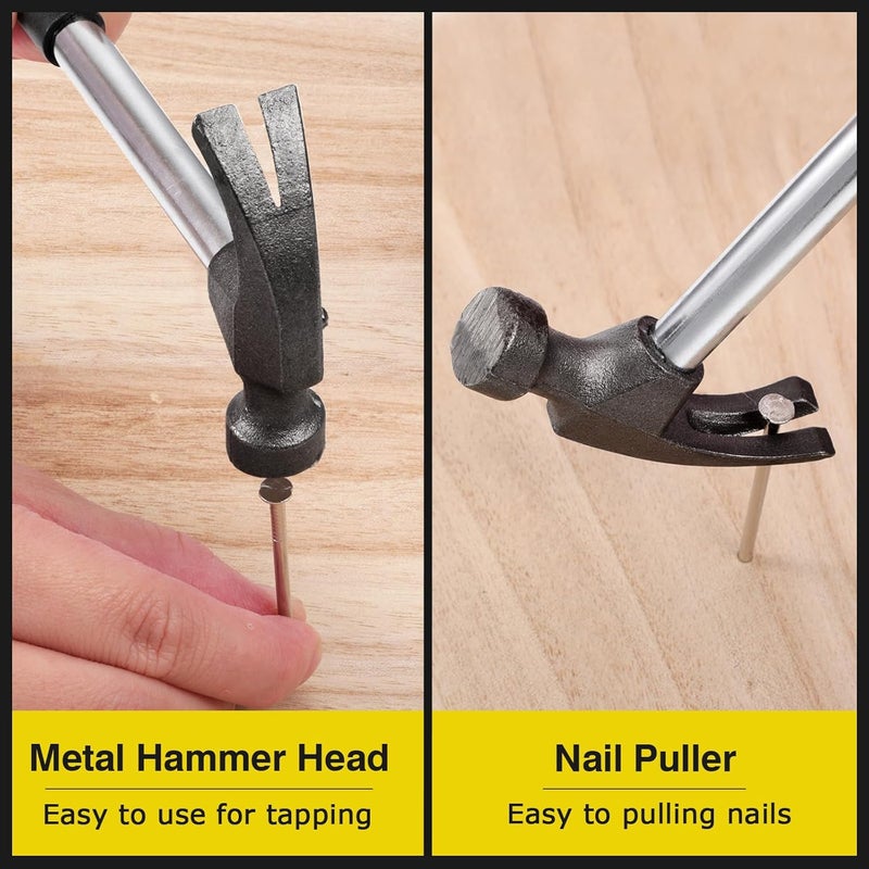 5 Pcs Mini Claw Hammer Set for Seamless Nails, Household Hand Tool with Iron Head, Compact Framing and Installation Hammer for Diy, Outdoor, and Maintenance Use - Image 3