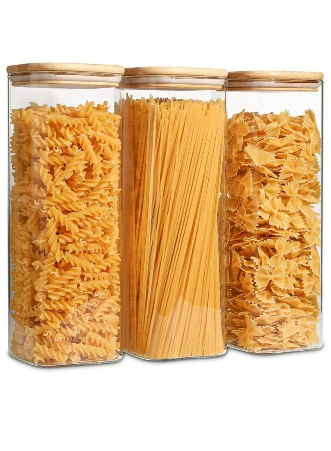 QUESERA Quesera Glass Spaghetti Pasta Storage Containers with Lids