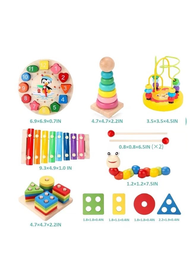 Montessori Toys for 3 Year Old Boys Girls, 6PCS Kids Wooden Toys, Baby Boy Toys 3-6 Year Old, Preschool Educational Learning Toy for Kids Ages 3 4 5 6+, Birthday Gifts  - Image 5