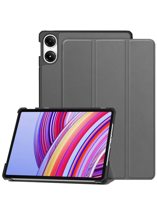 Generic - Suitable For Red Rice Flat Pro12.1 Protective Cover Caster Tri-fold Red Rice Pro12.1 Solid Color Hard Shell Redmi-Color:red-Applicable Model:Xiaomi Redmi Redmi Pad 10.6 - Image 1