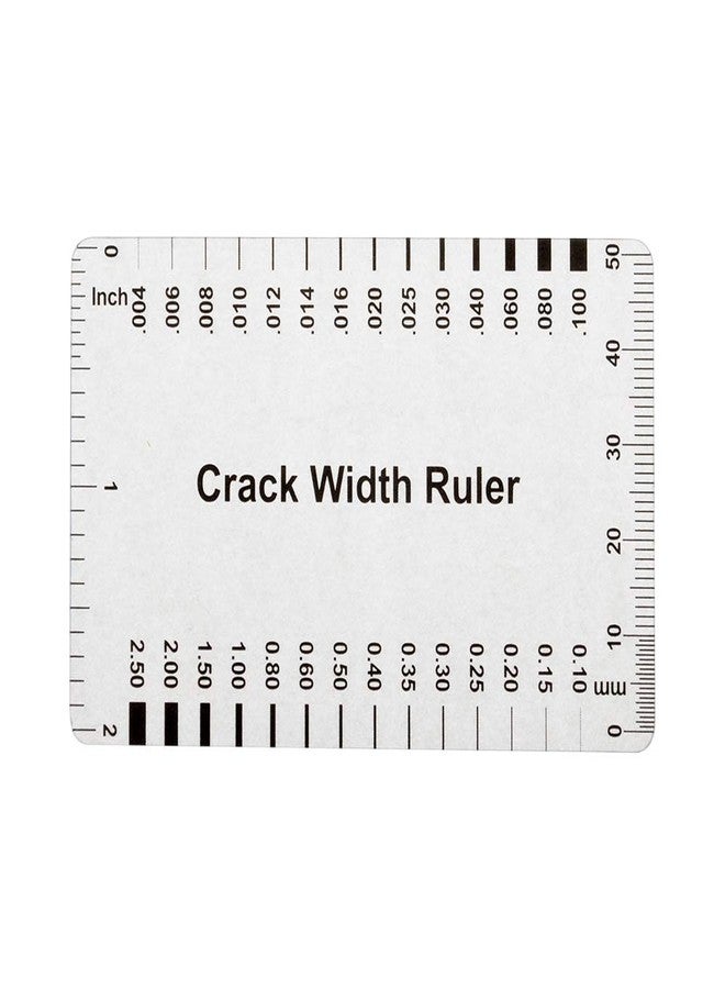 Muka (10PCS) Muka Plastic Concrete Crack Width Ruler-Gloss Clear A - Image 1