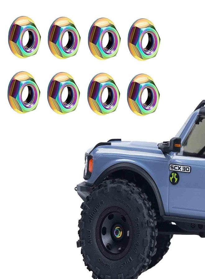 TCRC 8PCS Grade 5 Titanium Precision M2 Wheel Nuts for Axial SCX30 1/30 RC Crawler Car Upgrades - Image 1