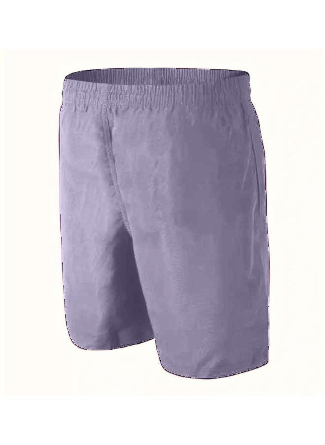 Casual Elastic Waist Drawstring Summer Pool Beach Shorts Linen for Men KU268  - Image 2
