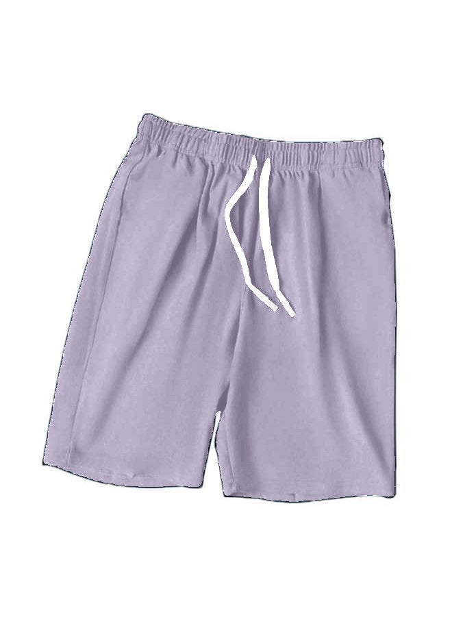 Casual Elastic Waist Drawstring Summer Pool Beach Shorts Linen for Men KU268  - Image 3