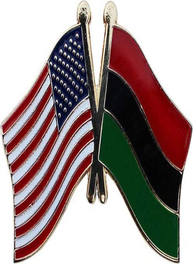 Flagline USA and African American Flag Die-struck Friendship Metal Lapel Pin with Butterfly Clasp Closure - Image 2