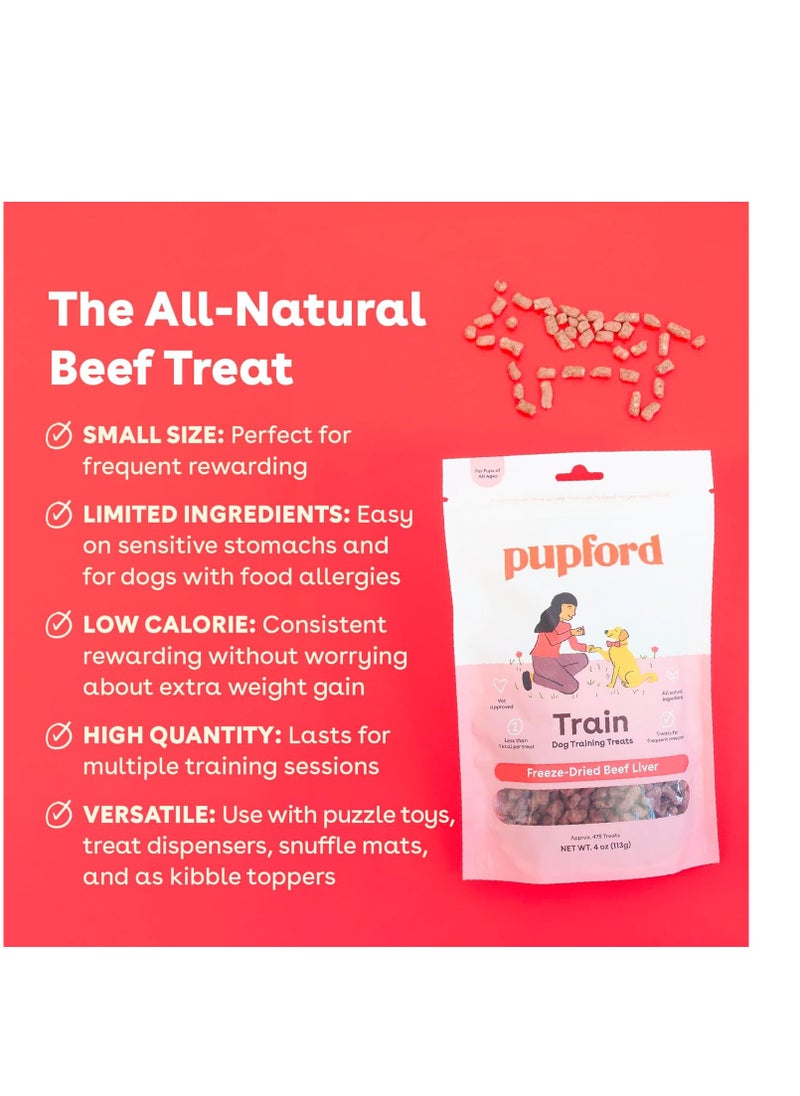 Pupford Freeze Dried Training Treats for Dogs & Puppies, 475+ Three Ingredient Bites (Beef Liver, 4 oz) - pzsku/ZC44974424F53128077D6Z/45/_/1731248051/f481100a-4226-4097-8f67-b19ed8568089