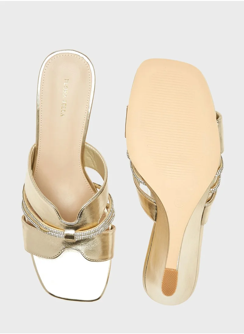 شو اكسبرس Multi Strap Wedge Sandals