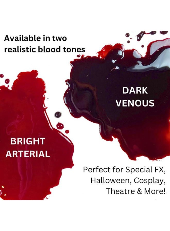 mehron Makeup Stage Blood | Realistic Fake Blood For Halloween | Stage Blood Makeup| Washable Fake Blood for Special FX, Stage & Screen, Halloween, & Cosplay (1oz.) (Bright Arterial) - Image 5