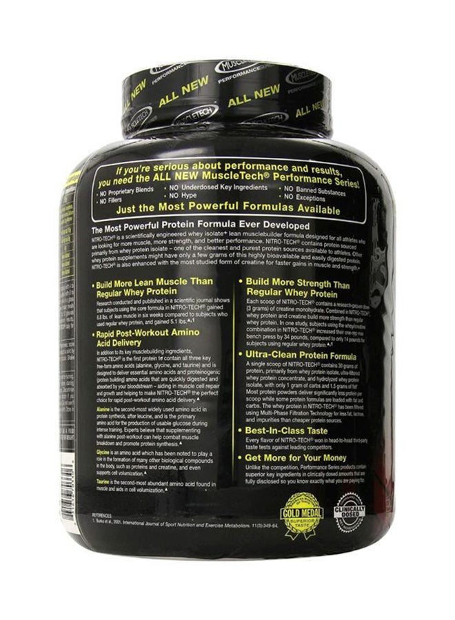 MuscleTech Nitro-Tech Whey Protein Powder, 30g Protein, 3g Creatine, 6.6g BCAAs, Clinically Studied Formula, Strawberry, 1.81kg (4Lb), 41 Servings - Image 2