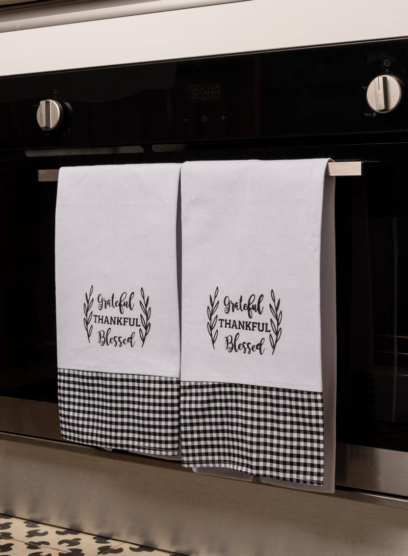 Words Co. Thankful , blessed kitchen towel set  - Image 1