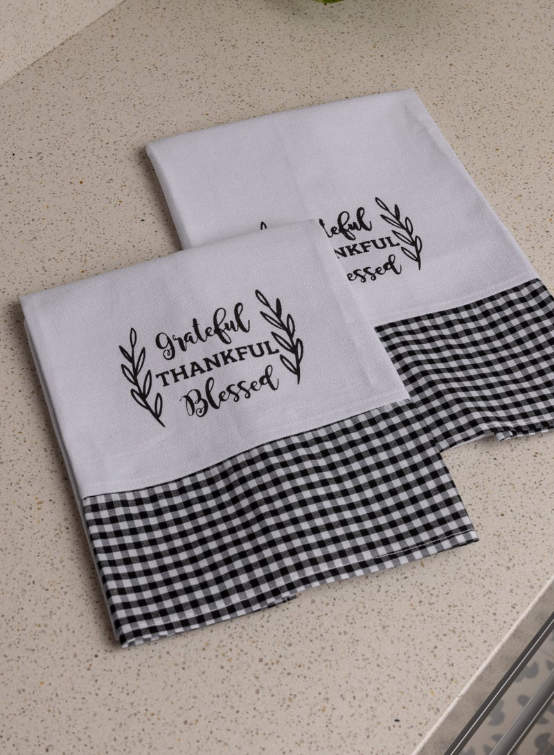 Words Co. Thankful , blessed kitchen towel set  - Image 2