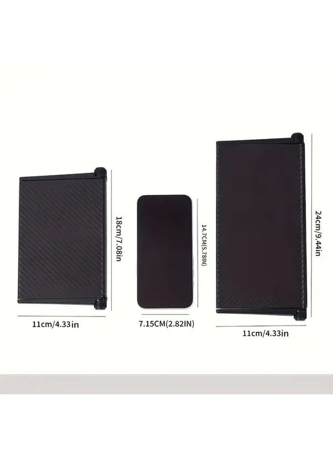 Adjustable TV Monitor Shelf Size M Durable Plastic Metal Frame Space Saving Desk Organizer - Image 4