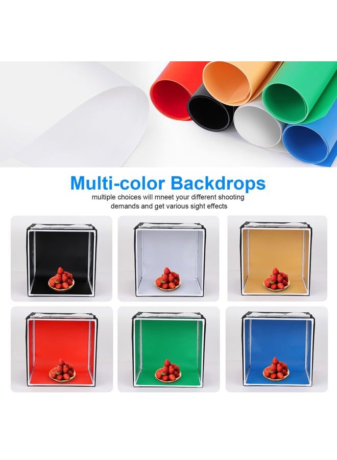 ZKEEZM Photo Studio Light Box Photography 32"x32" with 210 LEDs and 6 Colors Backdrops for Product Photography, Foldable Picture Box with Adjustable Brightness 6000-6500K - Image 4