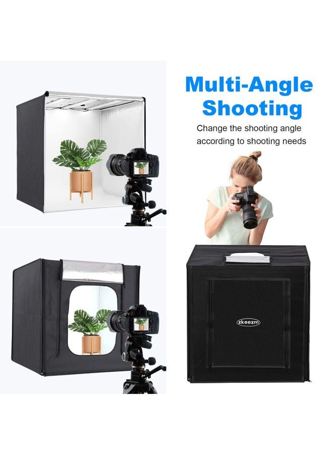 ZKEEZM Photo Studio Light Box Photography 32"x32" with 210 LEDs and 6 Colors Backdrops for Product Photography, Foldable Picture Box with Adjustable Brightness 6000-6500K - Image 3