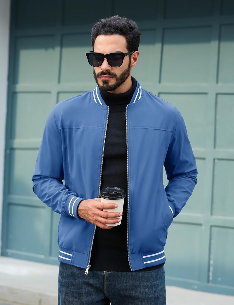 TACVASEN Jackets For Men Lightweight Bomber Jackets For Men Jackets Men's Casual Jacket Outdoor Windbreaker Lightweight Bomber Jacket - Image 4