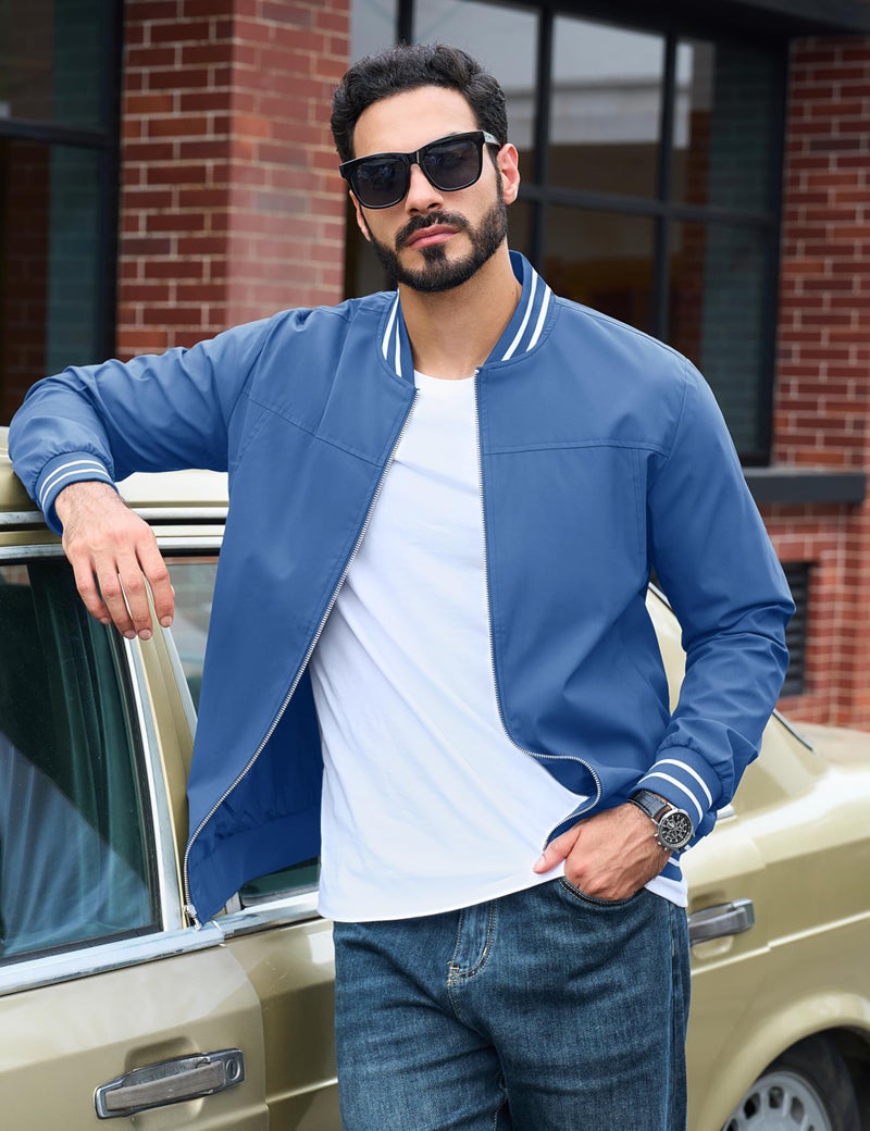 TACVASEN Jackets For Men Lightweight Bomber Jackets For Men Jackets Men's Casual Jacket Outdoor Windbreaker Lightweight Bomber Jacket - Image 5