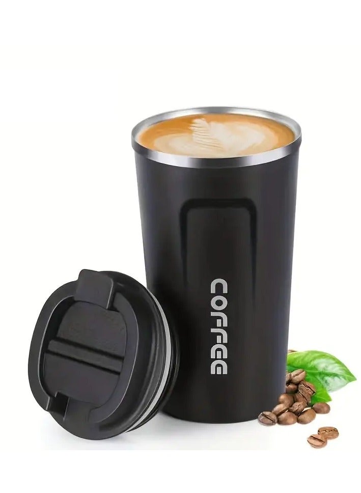 Coffee Vacuum Insulated Travel Mug Leakproof Double Wall Stainless Steel Reusable Coffee Cup with Lid for Hot and Cold Drinks 510ML  - Image 1