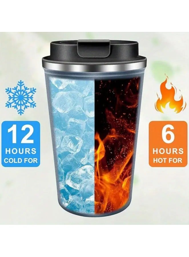 Coffee Vacuum Insulated Travel Mug Leakproof Double Wall Stainless Steel Reusable Coffee Cup with Lid for Hot and Cold Drinks 510ML  - Image 3