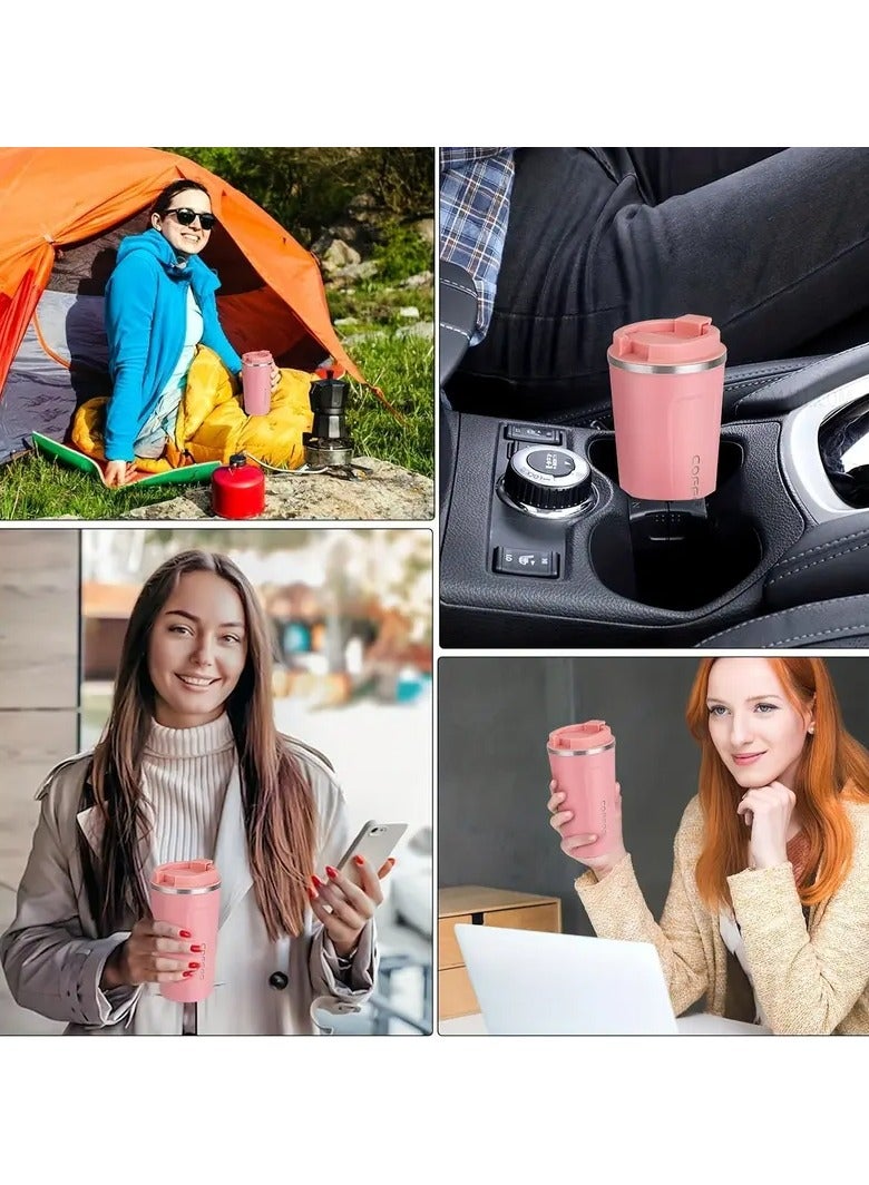 Coffee Vacuum Insulated Travel Mug Leakproof Double Wall Stainless Steel Reusable Coffee Cup with Lid for Hot and Cold Drinks 510ML  - Image 5