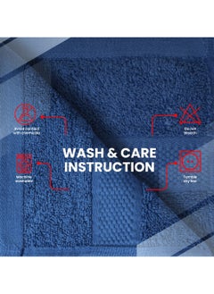 Infinitee Xclusives Infinitee Xclusives Premium Blue Washcloths Set – Pack of 4, 13 x 13 Inches (33 x 33cm) 100% Cotton Wash Cloths for Your Body and Face Towels, Kitchen Dish Towels and Rags, Baby Washcloth  - Image 5