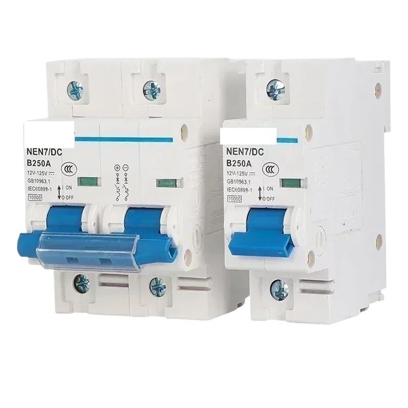 DC 1P 2P 12V24V48V60V120V Air Switch 63A 80A 100A 125A 150A 200A 250A Solar Battery Circuit Breaker(1P,63A) - Image 1