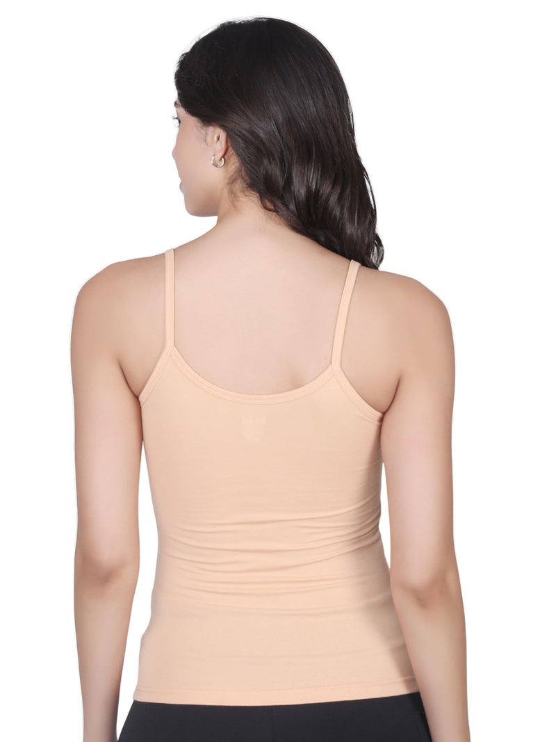 DChica Skin Basic Cotton Camisole for Women – Pack of 1, Soft, Sleeveless, Lightweight, 100% Cotton, Breathable, Durable, and Perfect as an Everyday Layering or Summer Casual Innerwear Top - Image 3