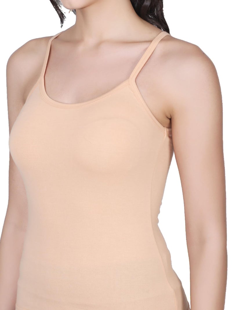 DChica Skin Basic Cotton Camisole for Women – Pack of 1, Soft, Sleeveless, Lightweight, 100% Cotton, Breathable, Durable, and Perfect as an Everyday Layering or Summer Casual Innerwear Top - Image 5