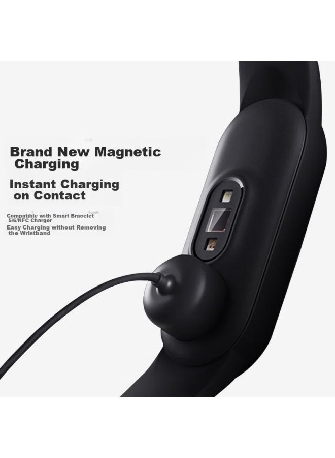 CHENSONG كابل شحن متوافق Chensong لـ Xiaomi Band 7/7nfc/6/6nfc/5/5nfc، شاحن Xiaomi Band، كابل شحن رياضي للباند، قاعدة باند مغناطيسية - Image 5