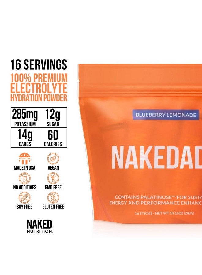 NAKED nutrition Nakedade - Performance Enhancing Sports Drink Powder - Blueberry Lemonade Electrolyte Powder - No GMOs or Artificial Sweeteners, Gluten-Free, Soy-Free, Dairy-Free - 16 Sticks - Image 3