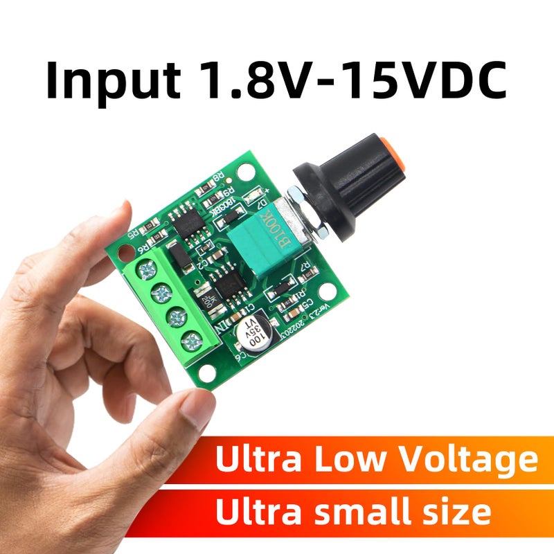 RioRand Low Voltage DC 1.8v 3v 5v 6v 12v 15V Motor Speed Controller 2A PWM 2PCS - Image 5