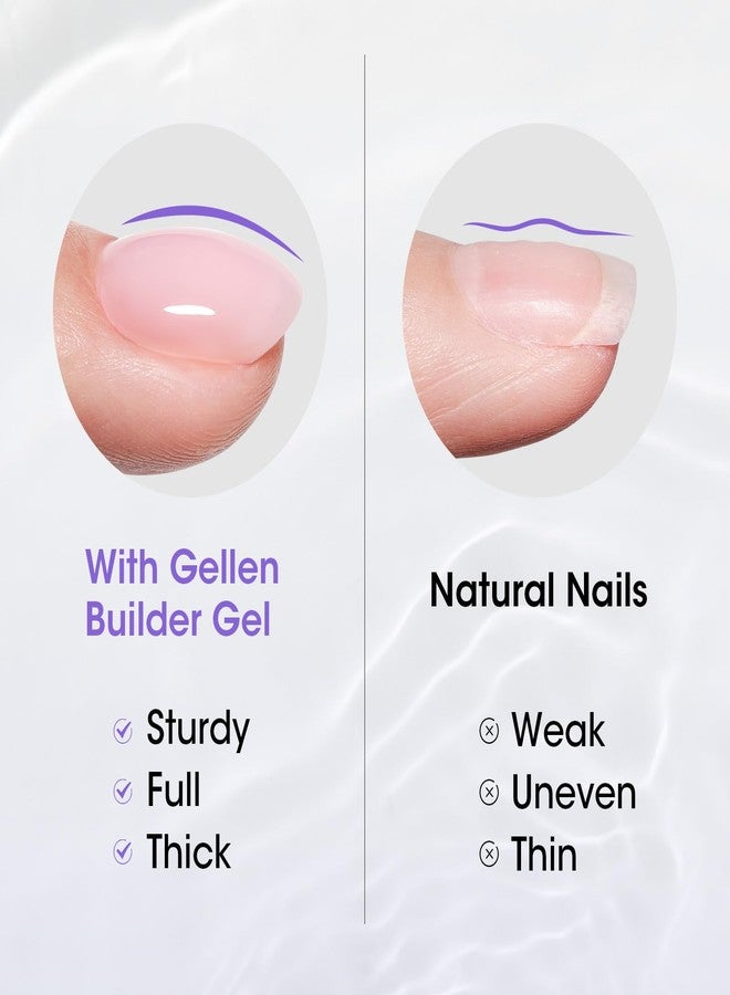 GELLEN 100ml Builder Gel for Nails Nude, Pink Strengthener Gel Color Hard Builder, Nail Apex Building Soak off Long Lasting U V Nail Gel - Image 3