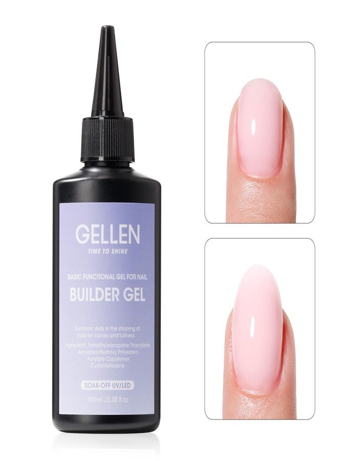 GELLEN 100ml Builder Gel for Nails Nude, Pink Strengthener Gel Color Hard Builder, Nail Apex Building Soak off Long Lasting U V Nail Gel - Image 2