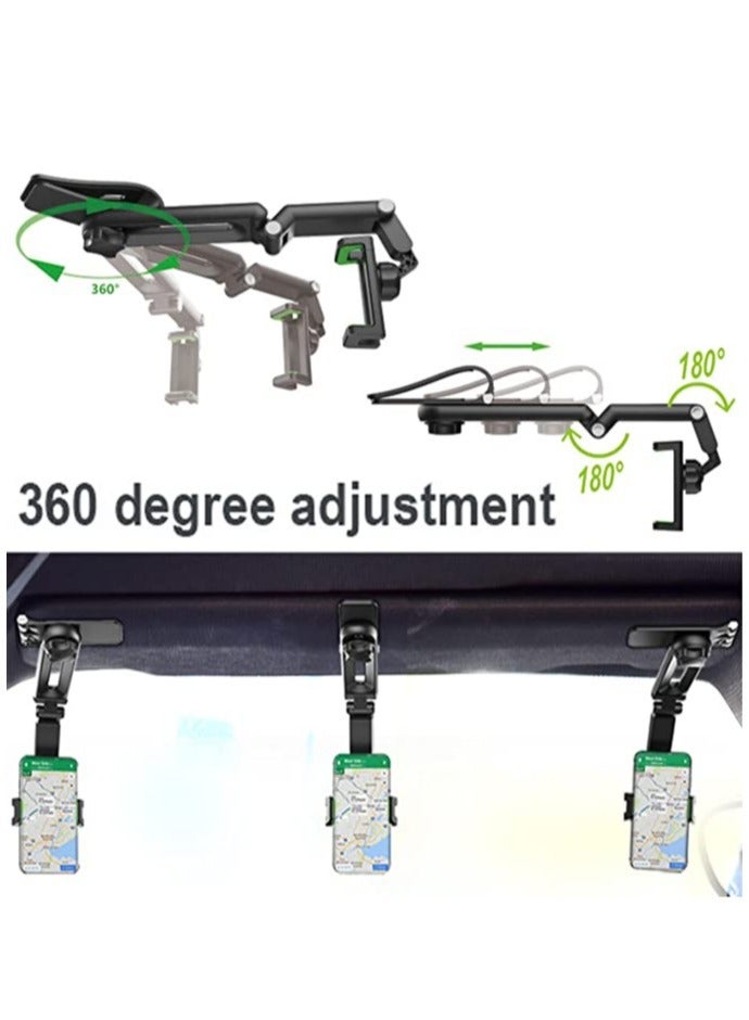 حامل هاتف السيارة تحت الشمس، حامل سيارة HiYi دوار 360 درجة، مشبك دعم متعدد الوظائف، حامل هاتف السيارة متوافق مع جميع الهواتف الذكية ونظام GPS (رمادي) - Image 5