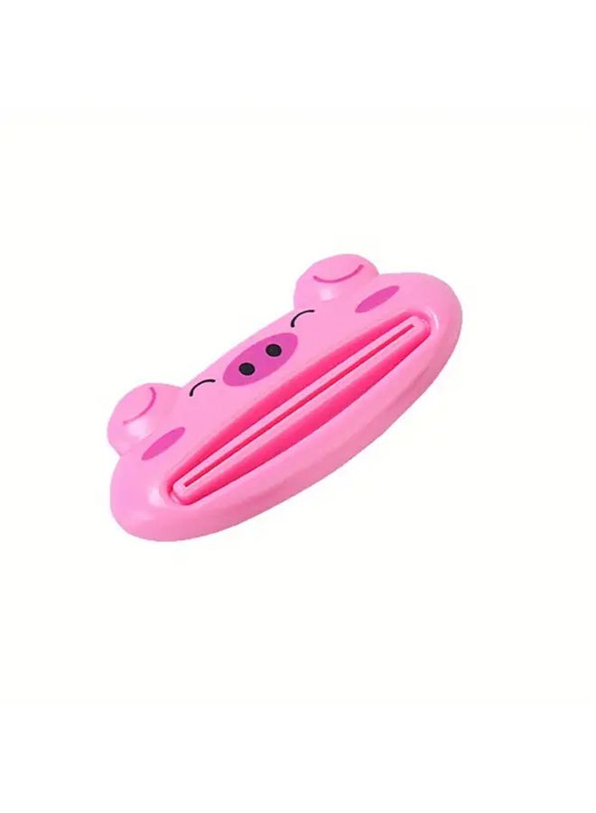 Set Of 3 Cartoon Toothpaste Squeezer Easy To Use Portable Tube Dispenser With Cute Animal Designs Pig Bear Rabbit White Bright Colors Durable Plastic For Travel And Home Use Toothpaste Dispenser Playful Design Easygrip Handle - Image 2