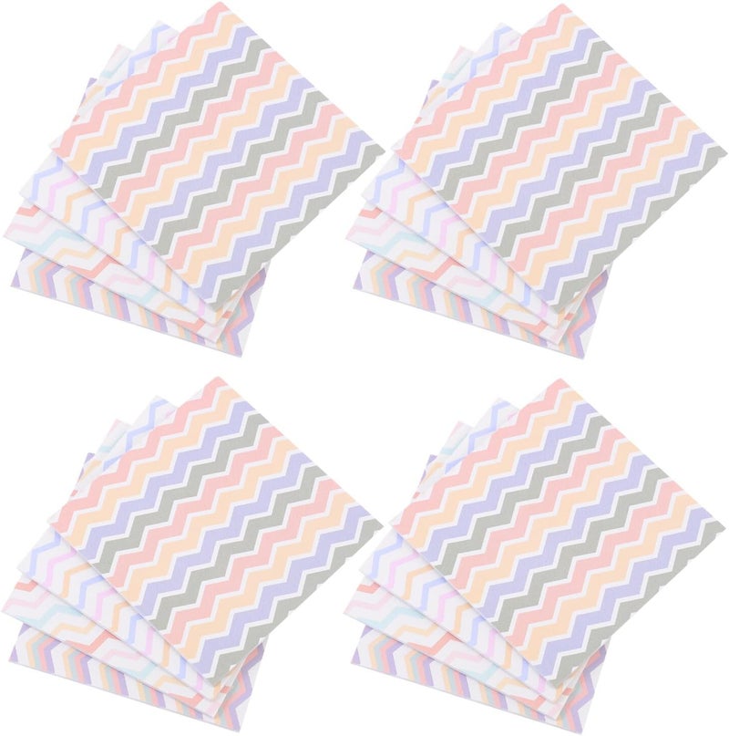 Plaid Texture Self-Stick Notes 32 Pads Wave Pattern Adhesive Memo Pads for Students Office School Supplies to-do List Reminder Paper - Image 1