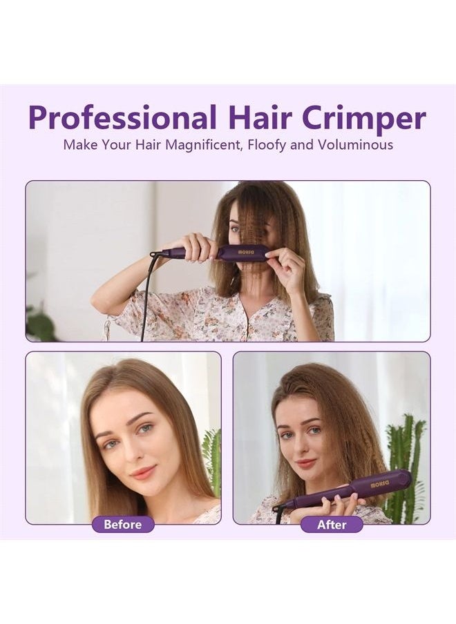 DSHOW Crimping Iron Hair Crimper for Hair DSHOW Hair Waver Volumizing Crimper with Titanium Ceramic Plates Styling Tools for Women Girls  - Image 2