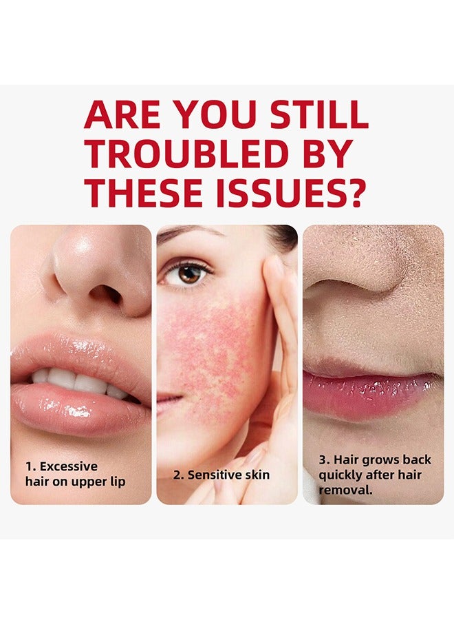 SAUVASINE Upper Lip Hair Removal Cream, Orange Facial Hair Removal Cream for Upper Lip and Chin for Women, Womens Facial Hair Remover for Sensitive Skin, Gentle and Non-irritating - Image 3