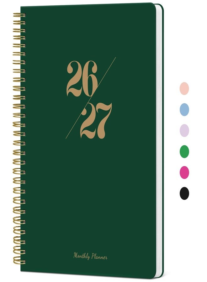 Taja Monthly Planner 2026-2027, 2 Year Months Calendar Planner 2026-2027, Runs from January 2026 - Decembe 2027, 7" x 10", 24 Months, Perfect for School Office Home Planning - Dark Green - Image 1