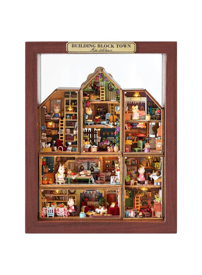 Bluejw Zhiqu House New Diy Cabin Building Blocks Small Town Little Red Riding Book Handmade Assembled Mini Toy Model Gift - Image 5