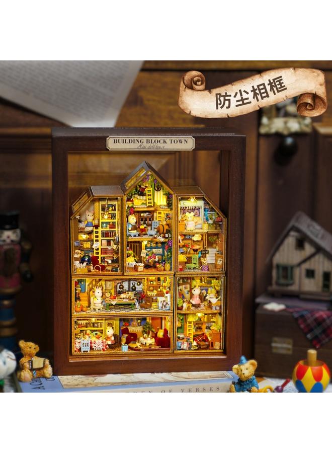 Bluejw Zhiqu House New Diy Cabin Building Blocks Small Town Little Red Riding Book Handmade Assembled Mini Toy Model Gift - Image 2