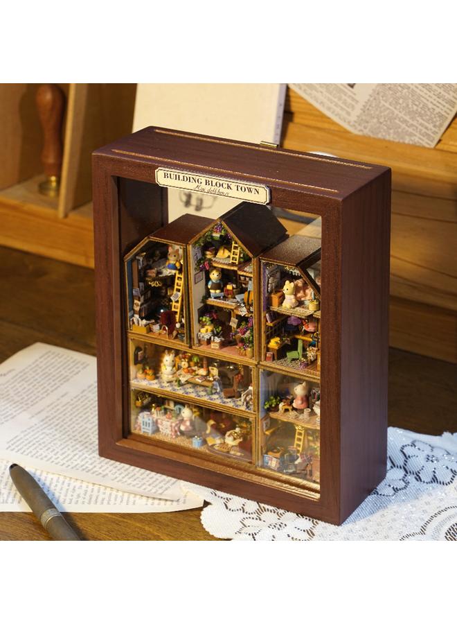 Bluejw Zhiqu House New Diy Cabin Building Blocks Small Town Little Red Riding Book Handmade Assembled Mini Toy Model Gift - Image 4