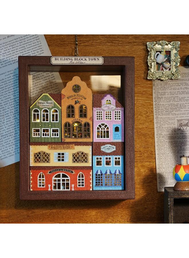 Bluejw Zhiqu House New Diy Cabin Building Blocks Small Town Little Red Riding Book Handmade Assembled Mini Toy Model Gift - Image 3