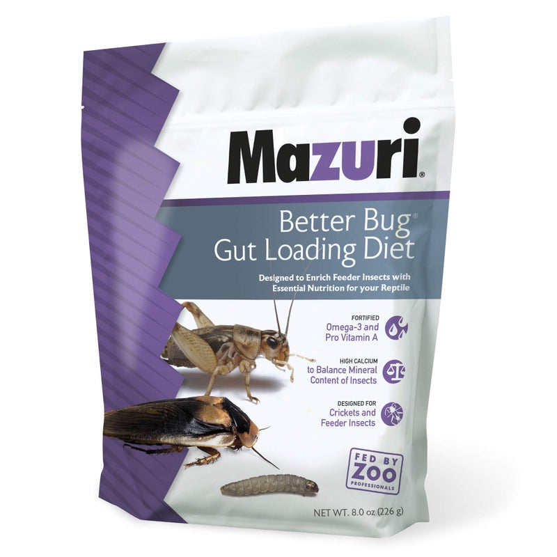 Mazuri | Better Bug Gut-Loading Cricket Diet | 8 Ounce (8 OZ) Bag - Image 1