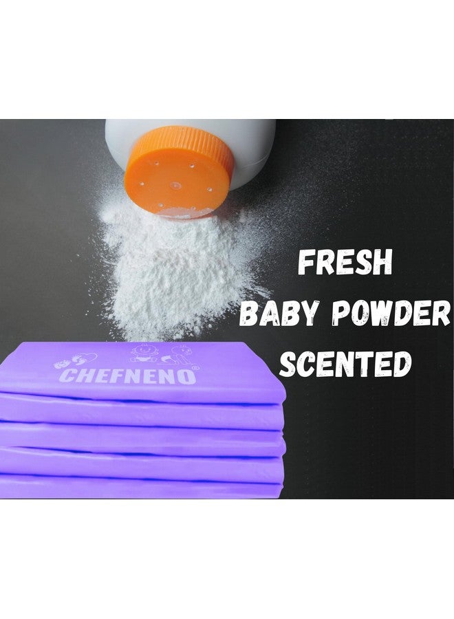 CHEFNENO Baby Diaper Bag Disposable (600 Count) Fresh Baby Powder Scented Easy Tie Handles Bulk Diaper Sacks Disposable Dog Poop Waste Bags Cat Litter Clump & Poop Bags Sanitary Pad Waste Bags (600 Bags) - Image 4