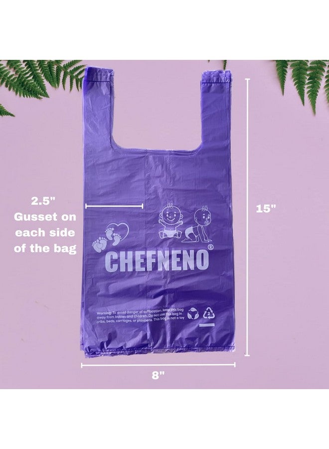 CHEFNENO Baby Diaper Bag Disposable (600 Count) Fresh Baby Powder Scented Easy Tie Handles Bulk Diaper Sacks Disposable Dog Poop Waste Bags Cat Litter Clump & Poop Bags Sanitary Pad Waste Bags (600 Bags) - Image 3