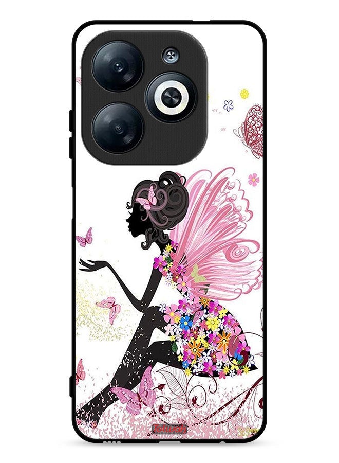 Tolwak Infinix Smart 8 4G Protective Case Cover Butterfly Girl Artwork - Image 1