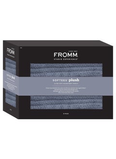 Fromm Softees Plush Microfiber Towels for Hair Salon, Barber, Spa, Ultra Soft Hair Wrap for Drying Hair, Hands, Face, Granite, 20 x 34 Inches, 6 Pack 