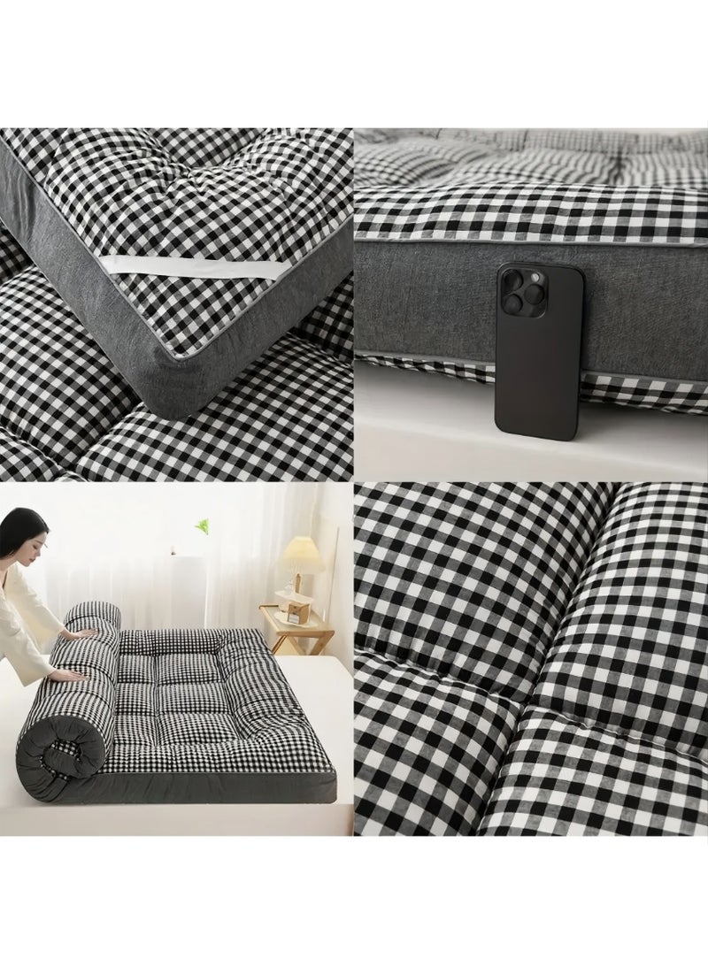 Floor Mattress Futon, Roll-Up Portable Mattress, Camping Mattress, GuestRoom Mattress, Tatami Sleeping mat，Comfortable for Autumn And Winter，Suitable for Bedroom,Apartment, Dorm - Multiple Colors - Image 2